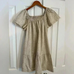 Gap Flutter Sleeve Mini Dress Leopard Print size XS